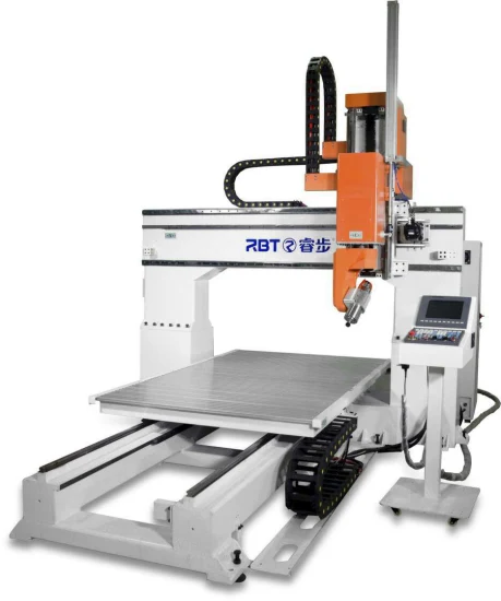 Foratura, incisione e taglio di pezzi di ricambio non metallici a una stazione Rbt a 5 assi, macchina CNC, router CNC, lavorazione di pezzi CNC