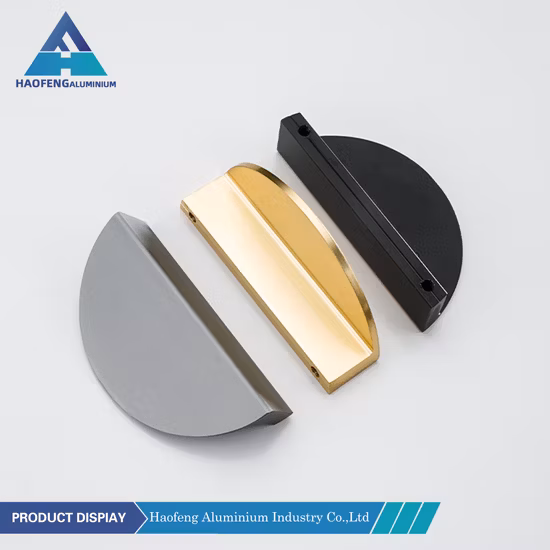 Nuovo stile nodico Maniglie per cassetti rotonde a mezzaluna in alluminio Maniglie per mobili curve Colore oro Altri accessori per mobili da bagno